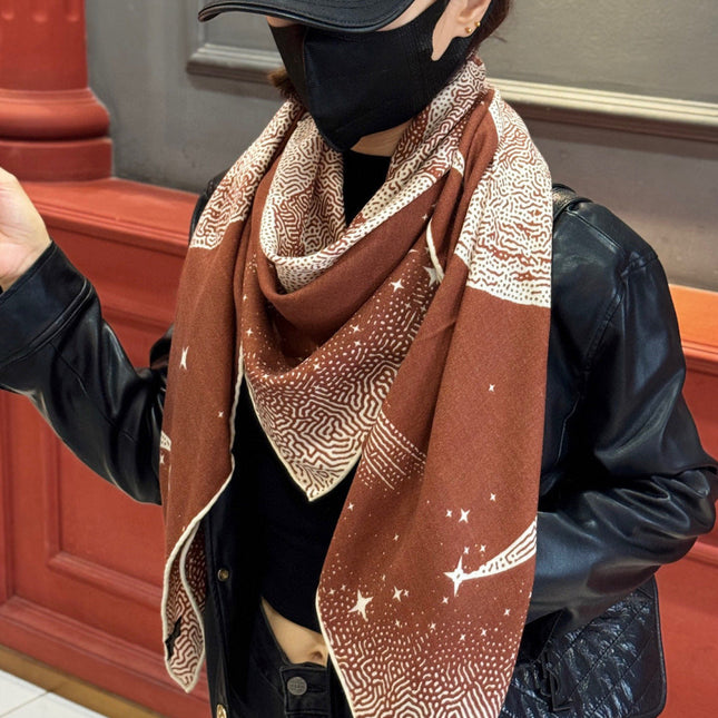 HERMES 25S SCARF 140 IN SILK CASHMERE 987420
