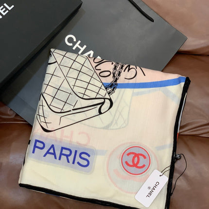 CHANEL 25S SCARF 135 IN CASHMERE 991652