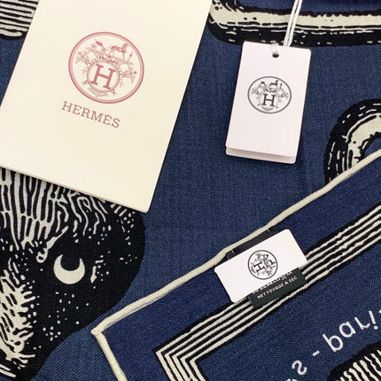 HERMES 25S SCARF 137 IN SILK CASHMERE 991690