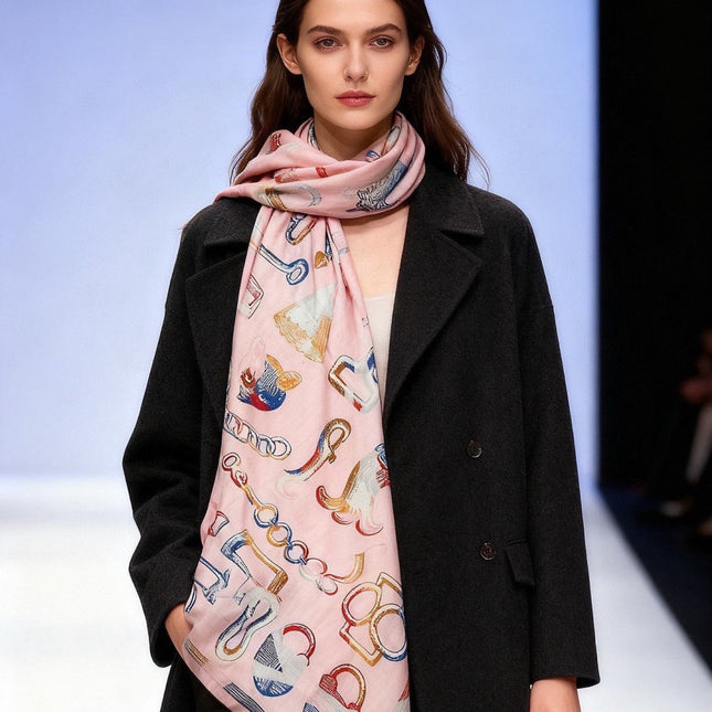 HERMES 25S SCARF 137 IN SILK CASHMERE 991691