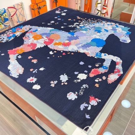 HERMES 26S SCARF 140 IN CASHMERE AND SILK 303342