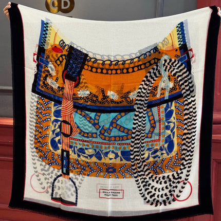 HERMES 26S LONG SCARF 200 IN CASHMERE AND SILK 306084