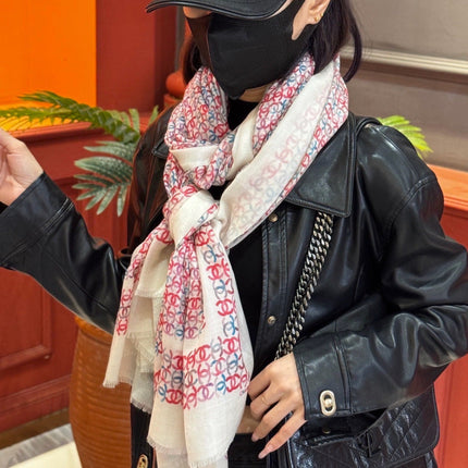 CHANEL 26S SCARF 200 IN CASHMERE AND SILK 306089
