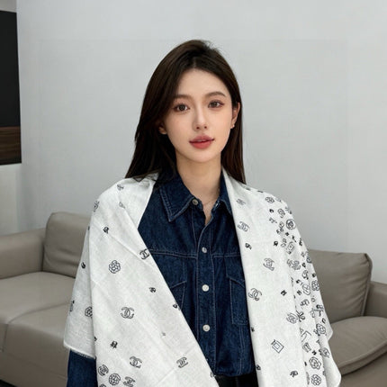 CHANEL 26S SCARF 200 IN CASHMERE AND SILK 307225