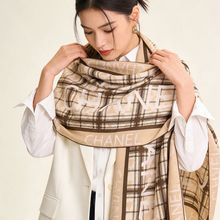 CHANEL 26S SCARF 135 IN CASHMERE AND SILK 309899
