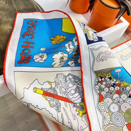 HERMES 26S PRINTED SQUARE SCARF 88 IN SILK 309946