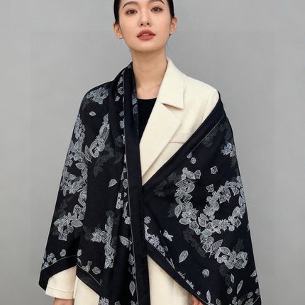 CHANEL 26S SCARF 135 IN SILK AND CASHMERE 313314