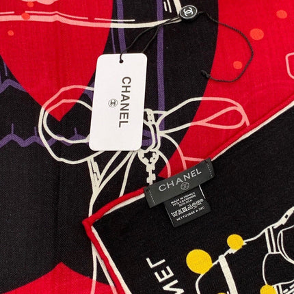 CHANEL 26S SCARF 135 IN SILK AND CASHMERE 313315