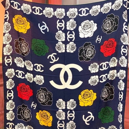CHANEL 26S SCARF 140 IN SILK AND CASHMERE 313321