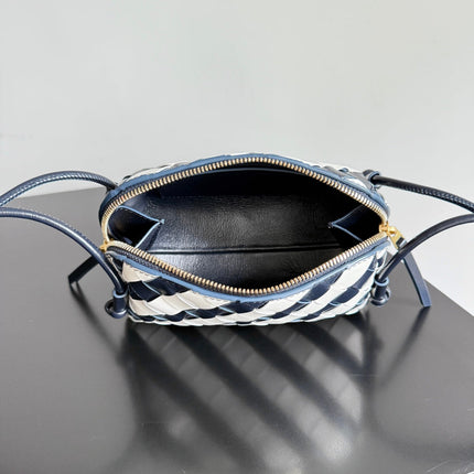 BOTTEGA VENETA 25S CONCERT POUCH 18 IN ZEBRA PATTERN CALFSKIN GOLD HARDWARE