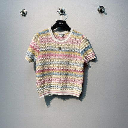 CHANEL 26S SHORT-SLEEVE KNIT TOP STYLE 1107