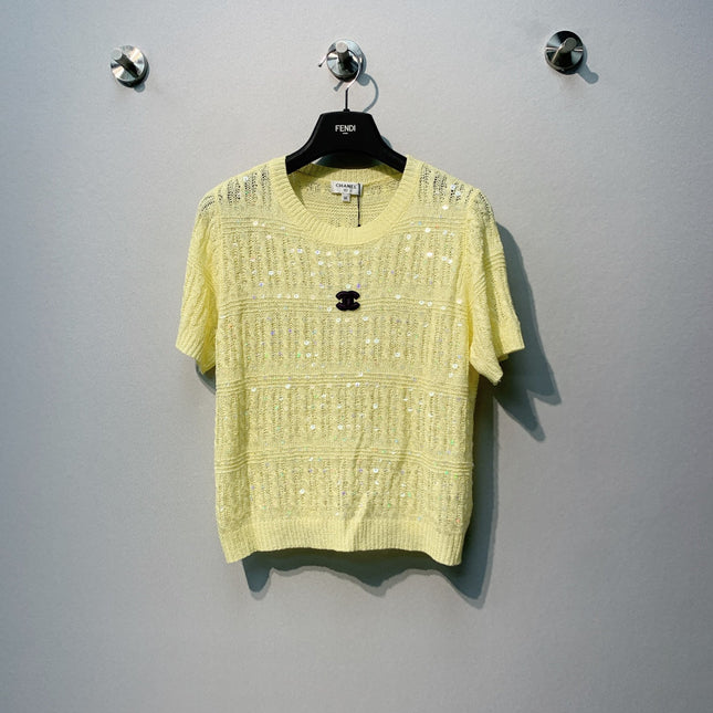 CHANEL 26S SHORT-SLEEVE KNIT TOP STYLE 1083