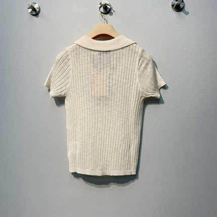 MIUMIU 26S SHORT-SLEEVED KNIT POLO SHIRT STYLE 1089