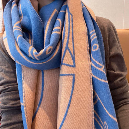 HERMES 25S SCARF 195 IN CASHMERE 989852