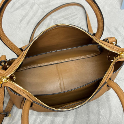 PRADA 25S SMALL BAG 23 IN CARAMEL CALFSKIN GOLD HARDWARE