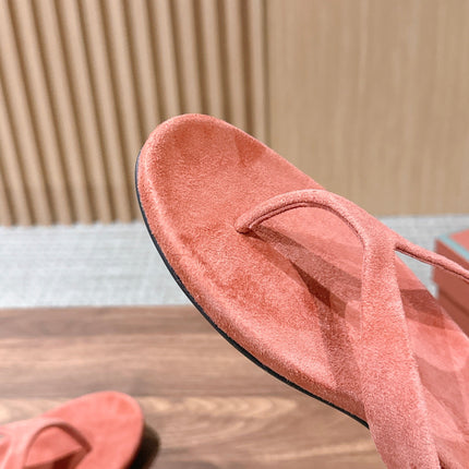 LP 26S THONG SANDALS IN CORAL PINK SUEDE
