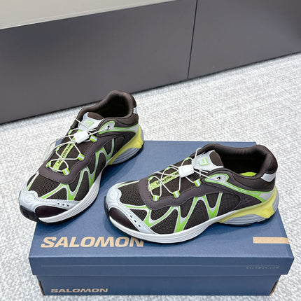 ALO 25S SALOMON XT WHISPER 40 MM IN BLACK AND GREEN MESH FABRIC