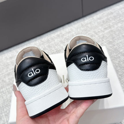 ALO 25S SNEAKER IN BLACK AND WHITE LAMBSKIN