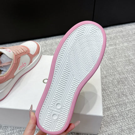 ALO 25S SNEAKER IN PINK AND WHITE LAMBSKIN