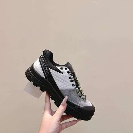 ALO 25S SALOMON X-ALP LTR SNEAKER IN GREY AND WHITE SUEDE
