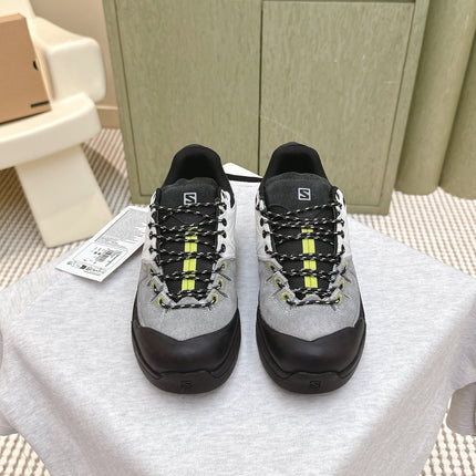 ALO 25S SALOMON X-ALP LTR SNEAKER IN GREY AND WHITE SUEDE
