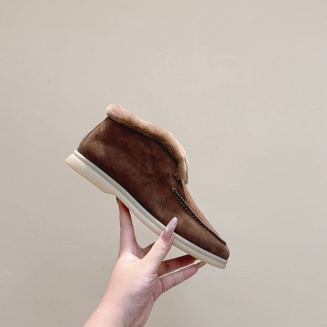 LP 25S SUMMER CHARMS WALK LOAFERS IN BROWN SUEDE AND FLEECE