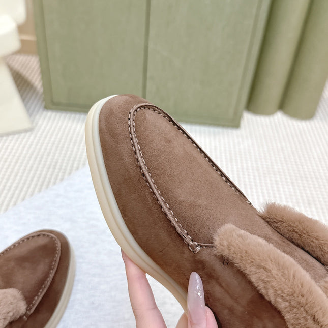 LP 25S SUMMER CHARMS WALK LOAFERS IN BROWN SUEDE AND FLEECE