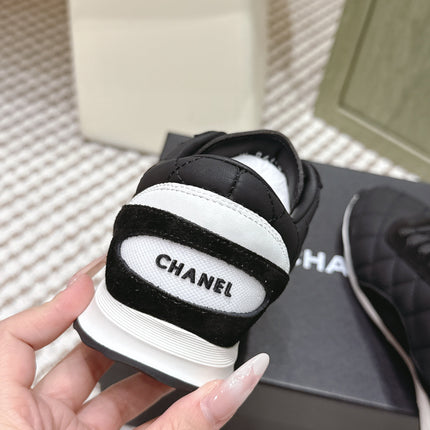 CHANEL 25S SNEAKERS IN BLACK CALFSKIN AND SUEDE
