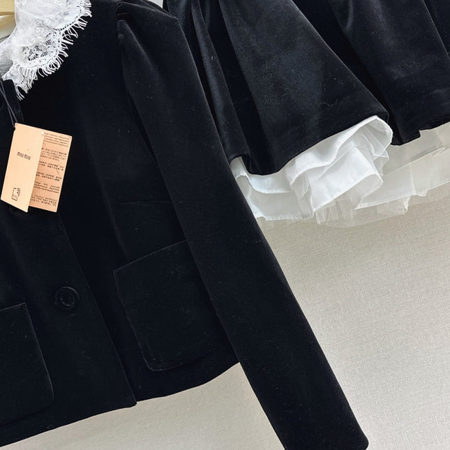 MIUMIU JACKET AND SKIRT SET STYLE 616