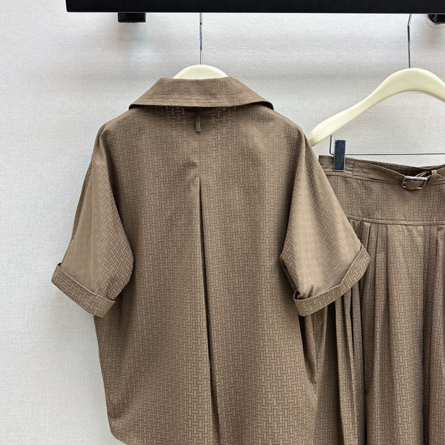 HERMES 26S SHIRT AND SKIRT SET 523