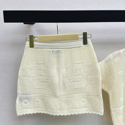 MIUMIU 26S KNIT TOP AND SKIRT SET STYLE 1042