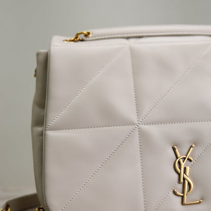 YSL 25S JAMIE 4.3 29 IN BLANC VINTAGE LAMBSKIN GOLD HARDWARE