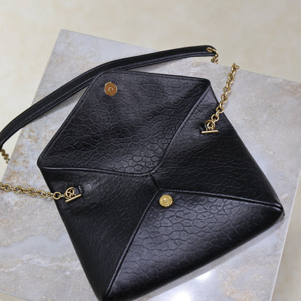 YSL 25S CALYPSO MINI 19 IN BLACK LAMBSKIN GOLD HARDWARE