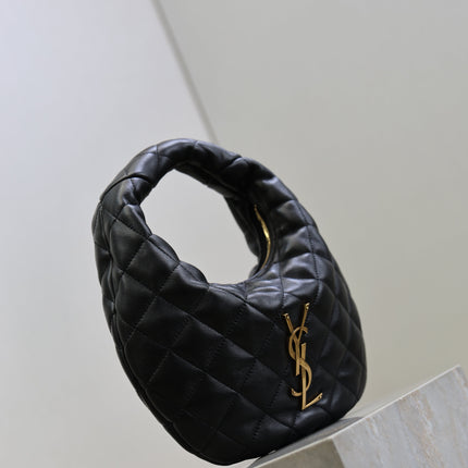 YSL 25S ICARE BABY 17 IN BLACK QUILTED CALFSKIN GOLD HARDWARE