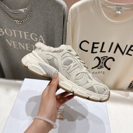 DIOR CHRONO SNEAKER 25S IN CREAM WHITE LAMBSKIN AND MESH FABRIC STYLE 8