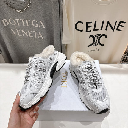 DIOR CHRONO SNEAKER 25S IN WHITE LAMBSKIN AND MESH FABRIC STYLE 7