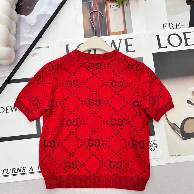 GUCCI SHORT-SLEEVE KNIT TOP STYLE 24
