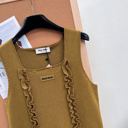 MIUMIU 26S SQUARE-NECK SWEATER STYLE 1108