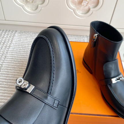 HM KELLY BOOTS IN BLACK CALFSKIN 501318