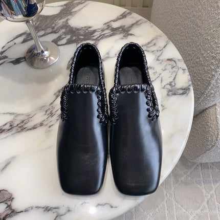 BOTTEGA VENETA 26S SABATO LOAFERS IN BLACK CALFSKIN