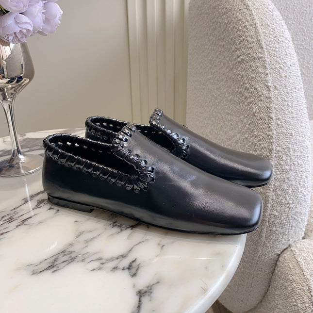 BOTTEGA VENETA 26S SABATO LOAFERS IN BLACK CALFSKIN