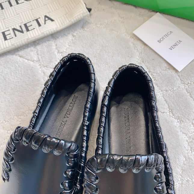 BOTTEGA VENETA 26S SABATO LOAFERS IN BLACK CALFSKIN