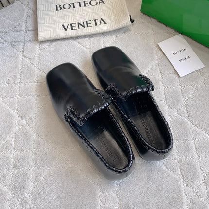 BOTTEGA VENETA 26S SABATO LOAFERS IN BLACK CALFSKIN