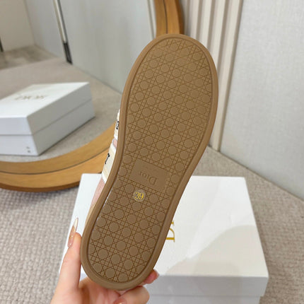 DIOR 26S SNEAKERS IN LIGHT PINK AND BEIGE SUEDE