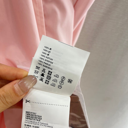 MIUMIU LIGHT PINK DRESS WITH DRAWSTRING WAIST