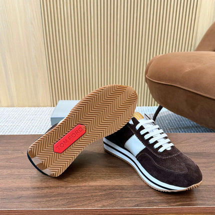 TOM FORD SNEAKERS IN CHOCOLATE BROWN SUEDE 432166