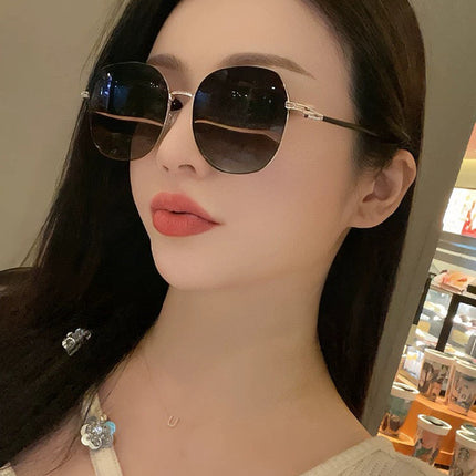 OVERSIZED ROUND FRAME SUNGLASSES G4639 IN METAL