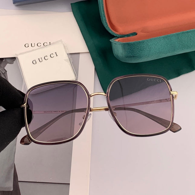 SQUARE FRAME SUNGLASSES G3142 IN ACETATE AND METAL