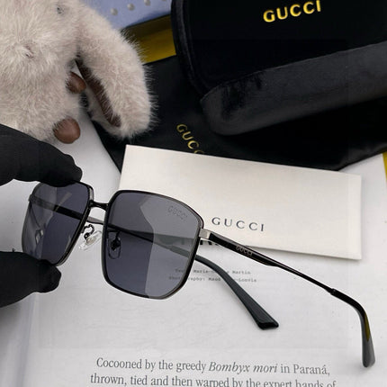 RECTANGULAR FRAME SUNGLASSES G5227 IN METAL