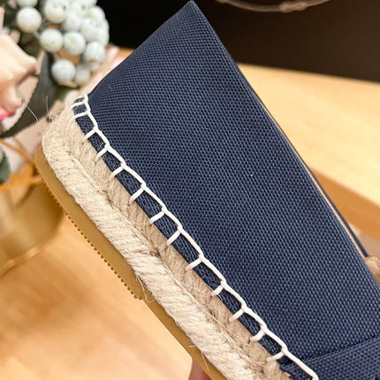 PRA ESPADRILLES LOAFERS NAVY LINEN FABRIC